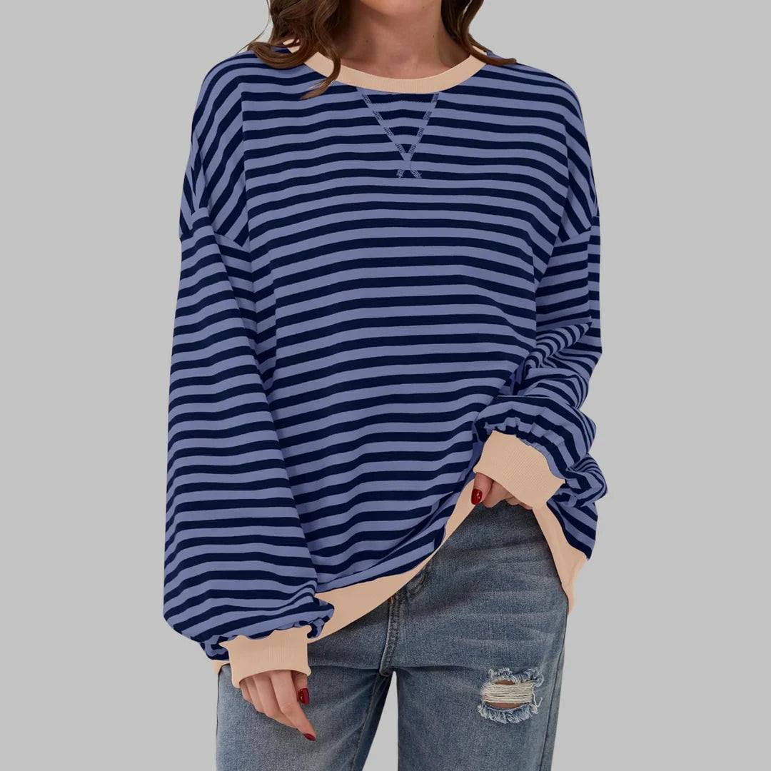 BLLUMI | Sweat-shirt rayé à manches longues et col rond