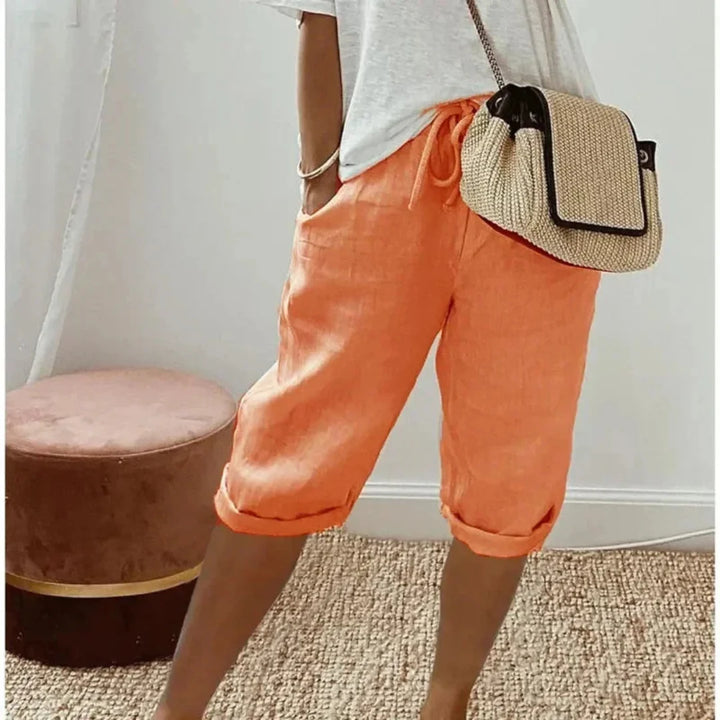 Finley - Pantalon en lin à taille à cordon
