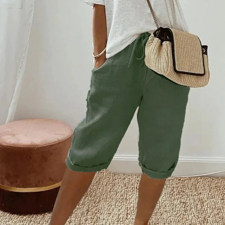 Finley - Pantalon en lin à taille à cordon