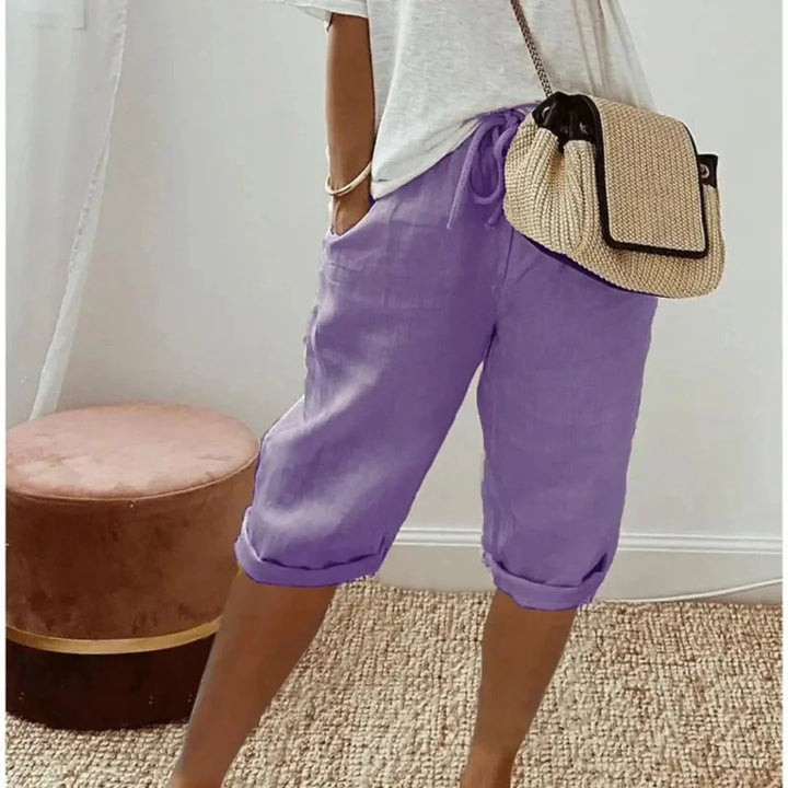 Finley - Pantalon en lin à taille à cordon