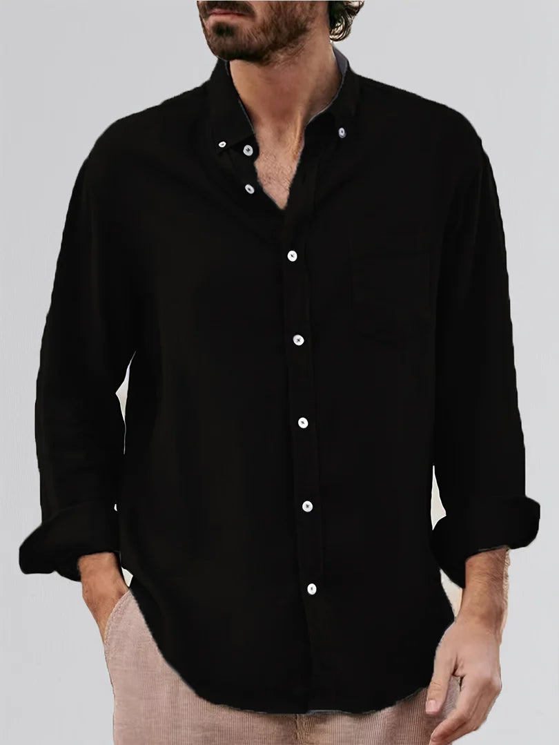 BLLUMI | CHEMISE À REVERS CLASSIQUE POUR HOMMES