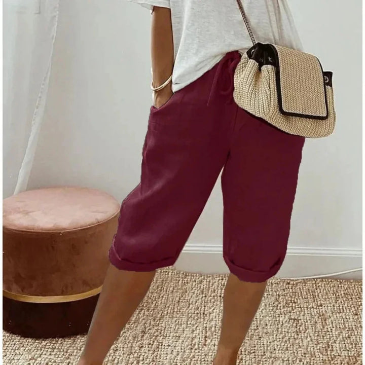 Finley - Pantalon en lin à taille à cordon