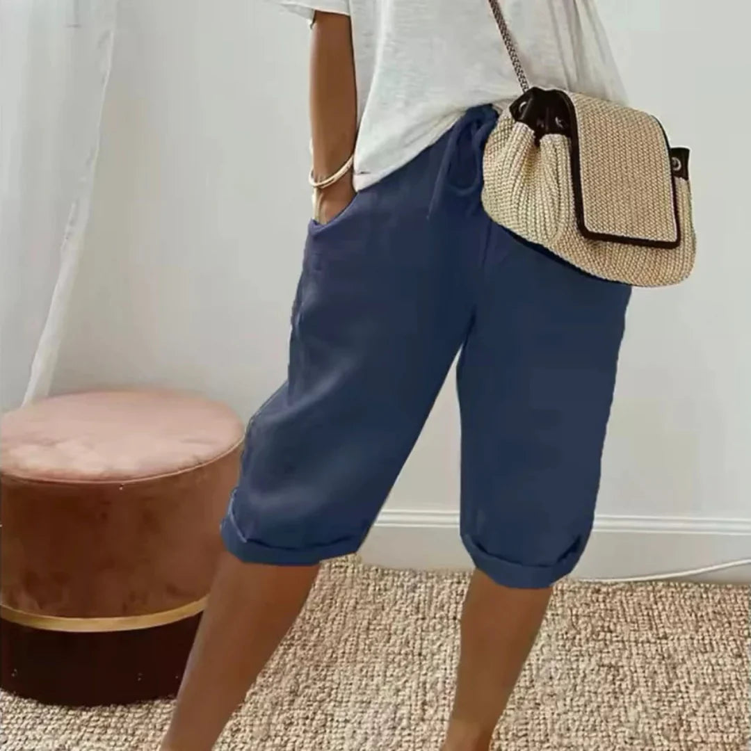 Finley - Pantalon en lin à taille à cordon