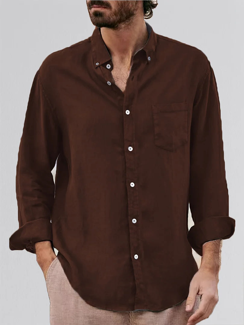 BLLUMI | CHEMISE À REVERS CLASSIQUE POUR HOMMES