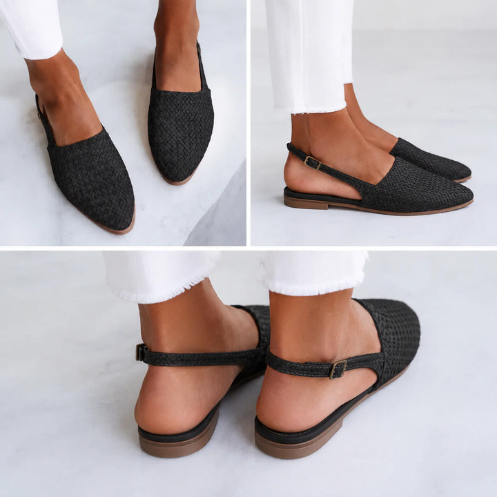 Simone | Mocassins Tressés à Bride Arrière