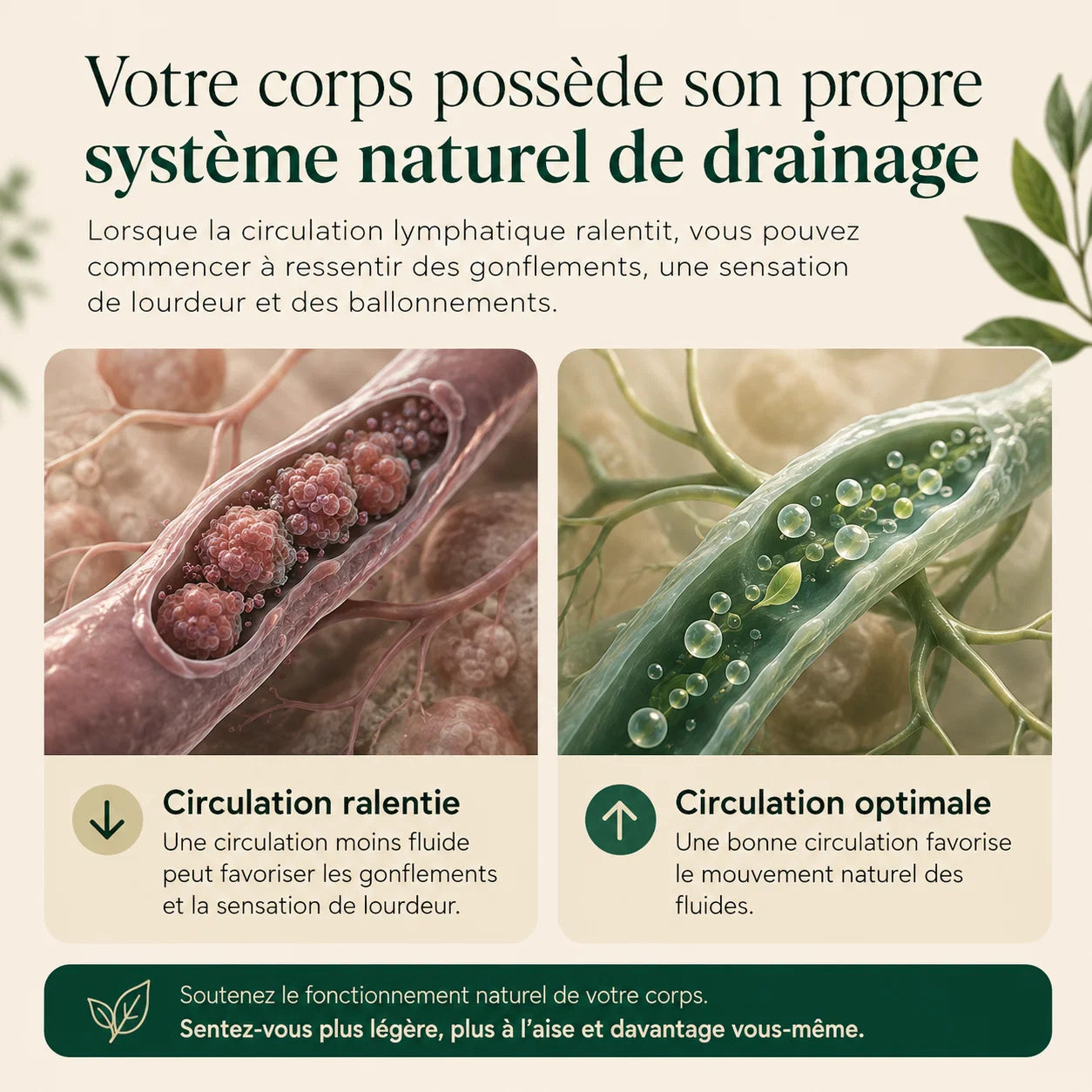 Nervia™ — Gélules de Drainage Lymphatique · Transformation totale en 60 jours !