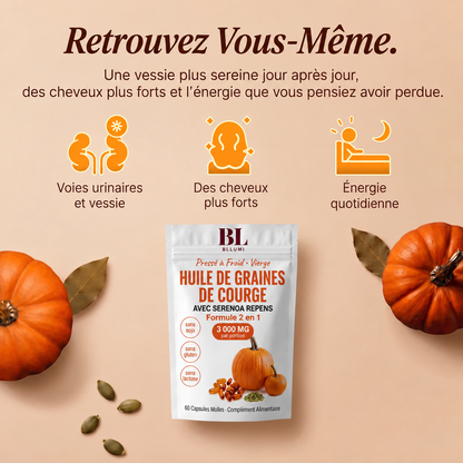 Capsules molles d’huile de graines de courge