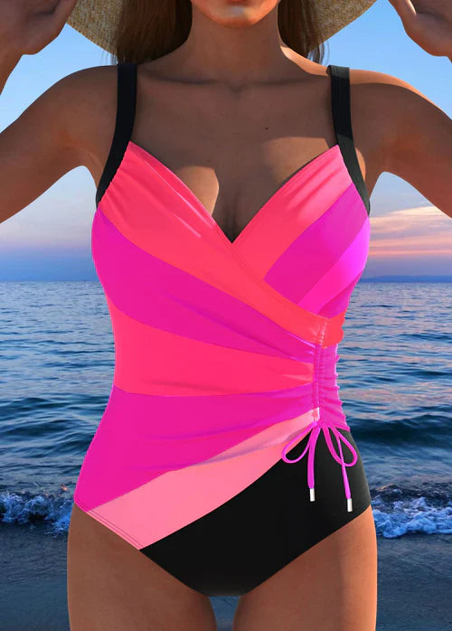 Zaya | Maillot de bain croisé élégant à imprimé coloré