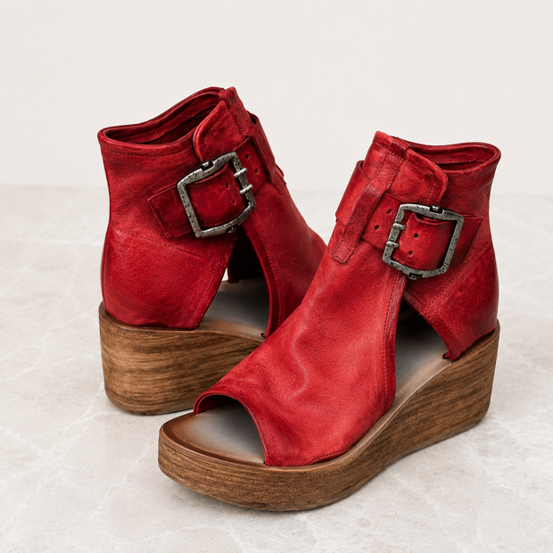 Sandali chic con zeppa da donna