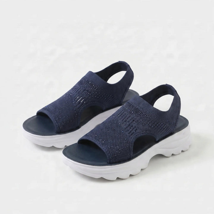 Grace | Sandali con plateau in maglia traspirante con cinturino al tallone