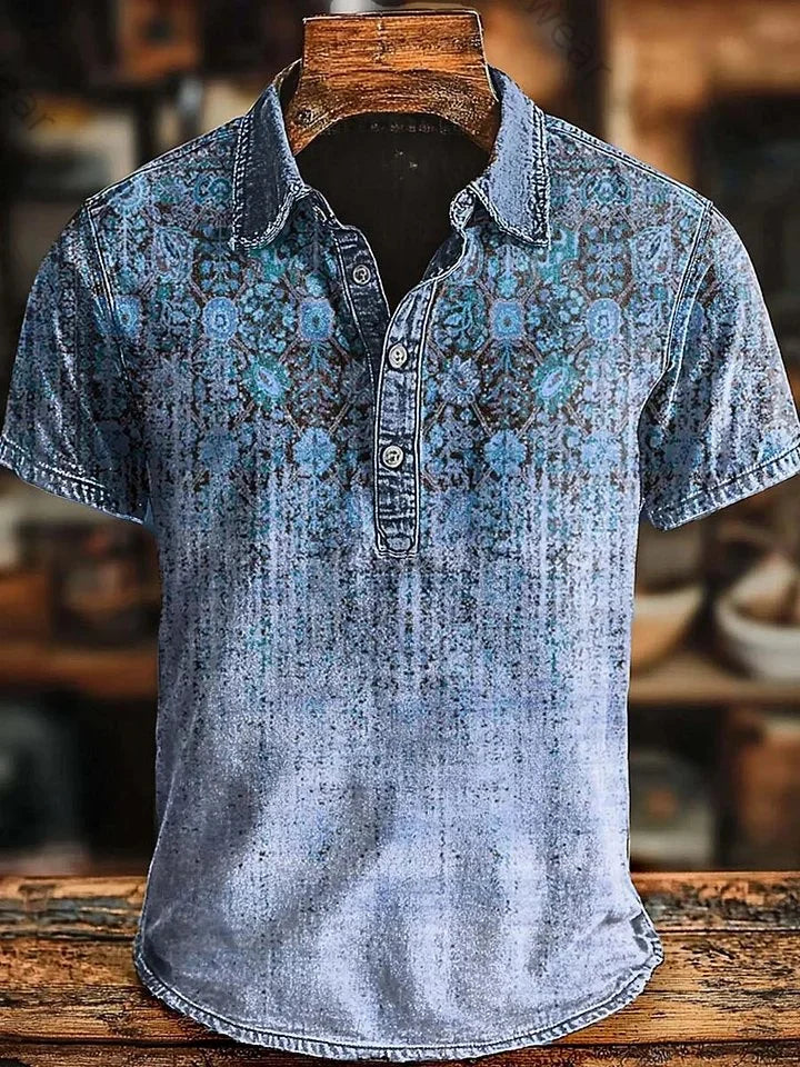 BLLUMI | Polo rétro à dégradé de couleurs